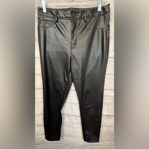 Curve Appeal Faux Leather Skinny Pants Black Size 6